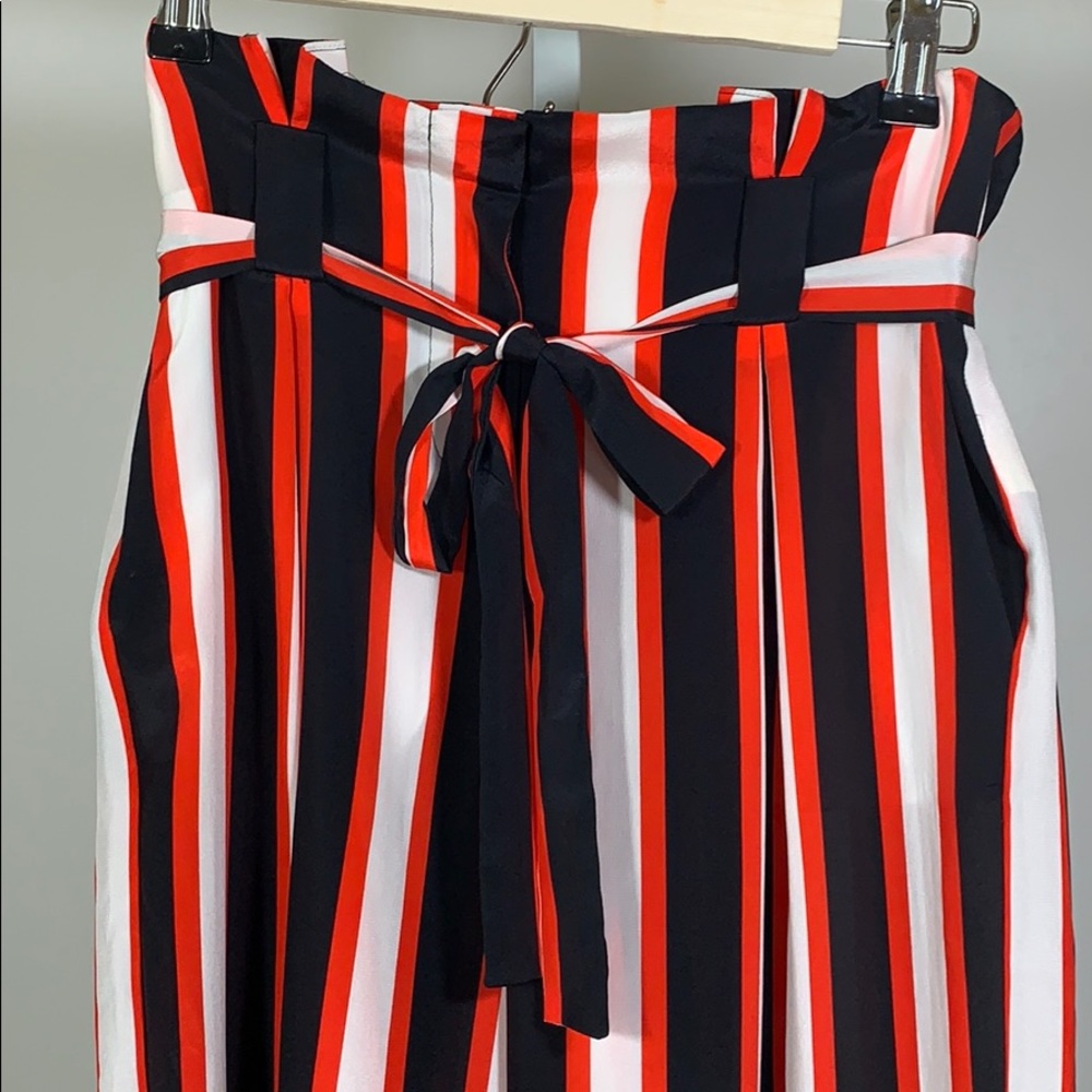 L’AGENCE Samira Stripe Paperbag Waist Pants Size 2 - Picture 6 of 13